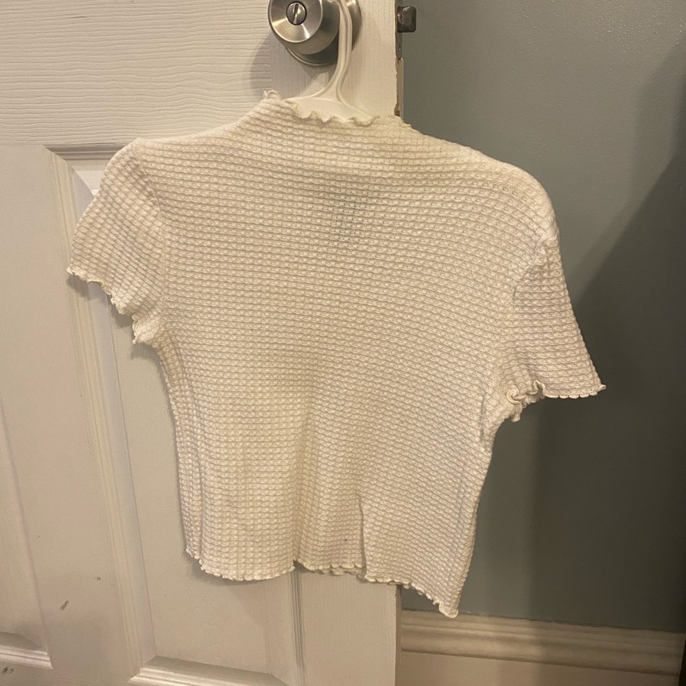 Worn twice, small cropped waffle tee